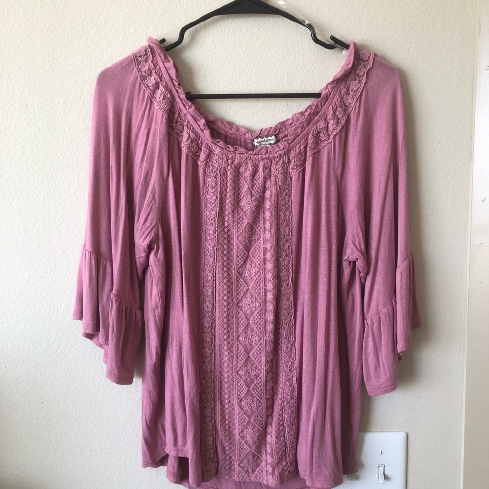Pink Off shoulder top